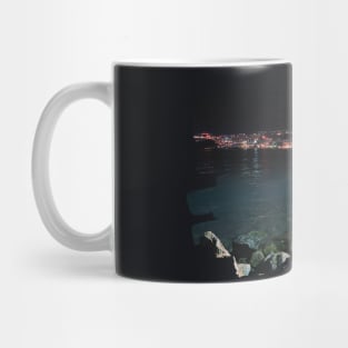 Beautiful photography of ocean waves and sunset sky landscape Aegean sea nature lovers Mug